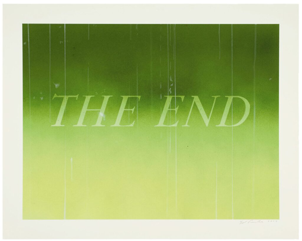The End EDWARD »ED« RUSCHA, (* 1937)