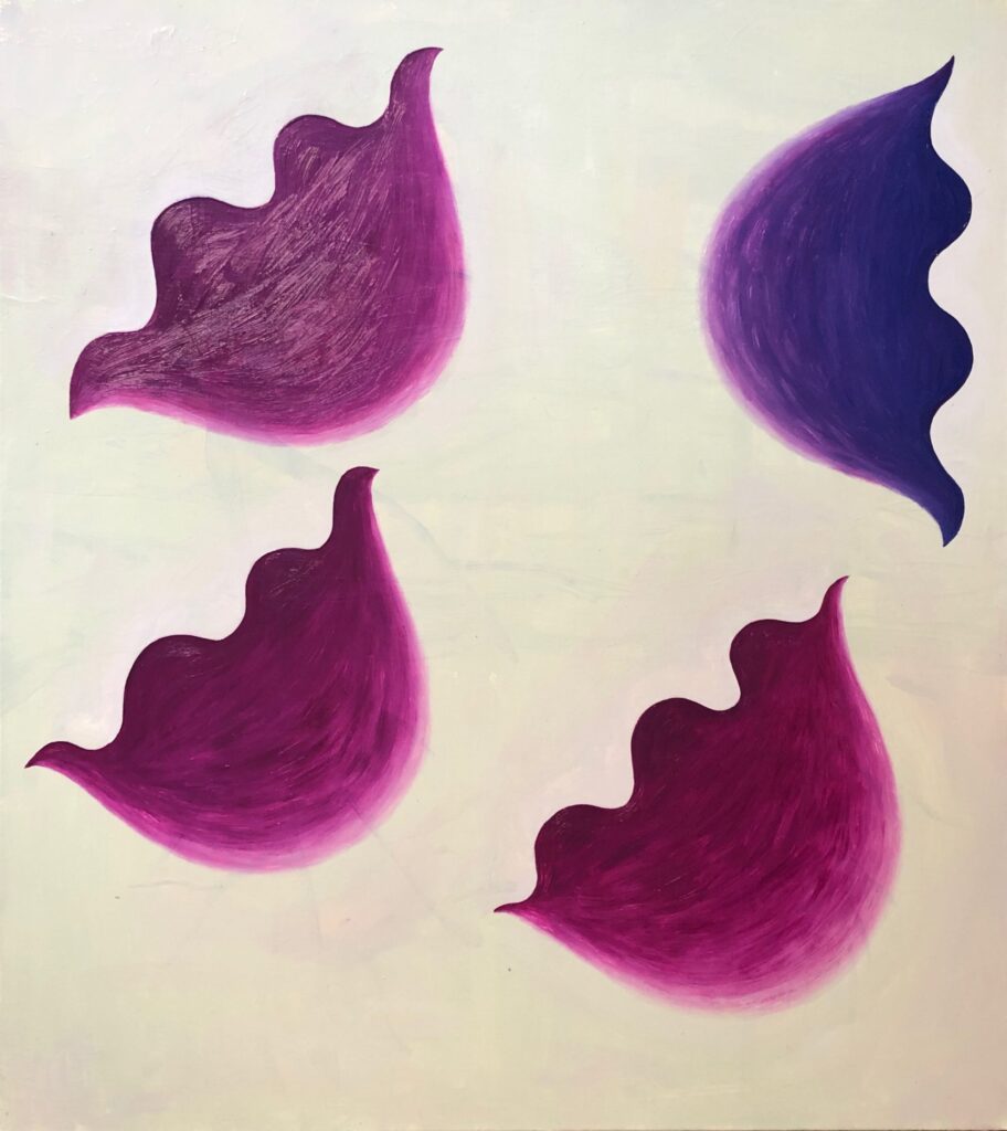 Sebastian Dacey, untitled lila Münder
