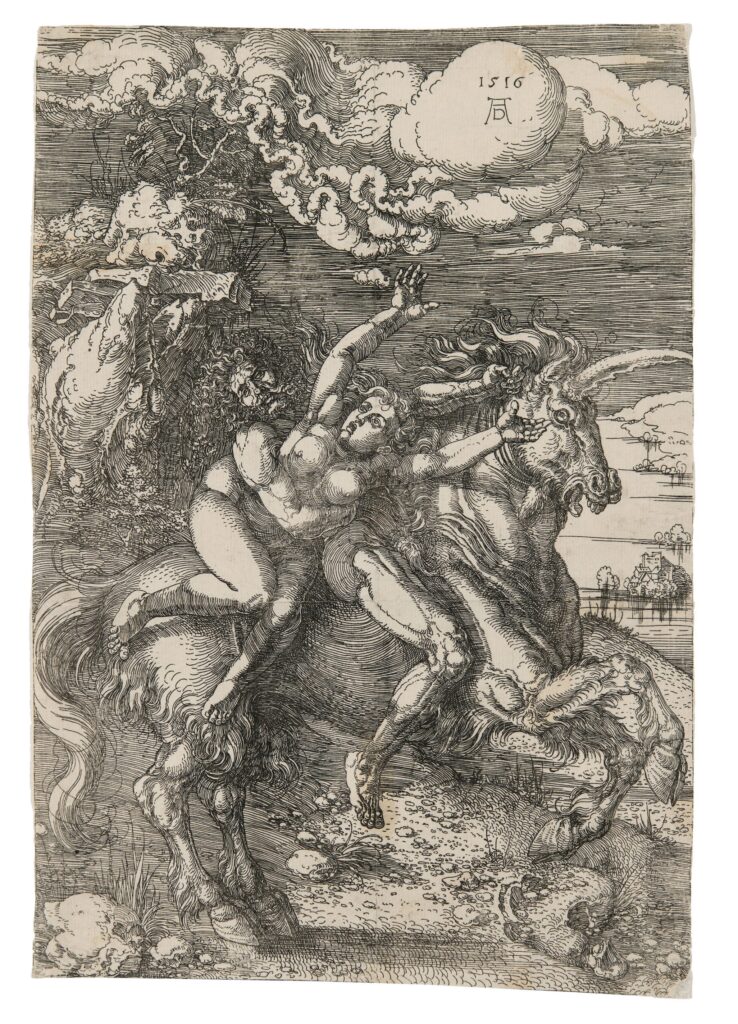 ALBRECHT DÜRER (1471 – 1528) Die Entführung auf dem Einhorn