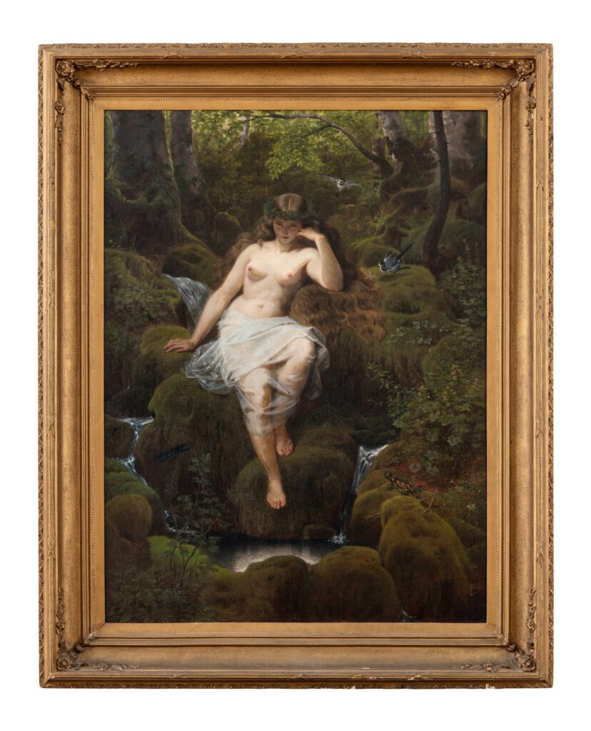 EMANUEL LEUTZE (1816 – 1868) Die Nymphe der Urachquelle